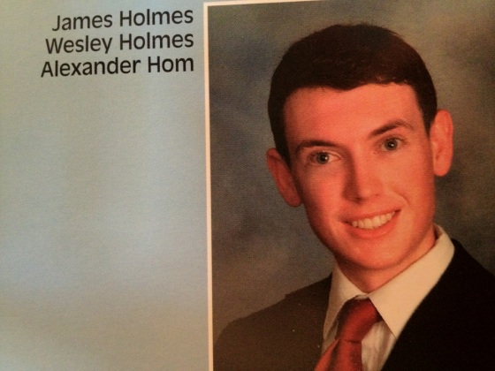 Suspect James Holmes in a San Diego high school yearbook photo