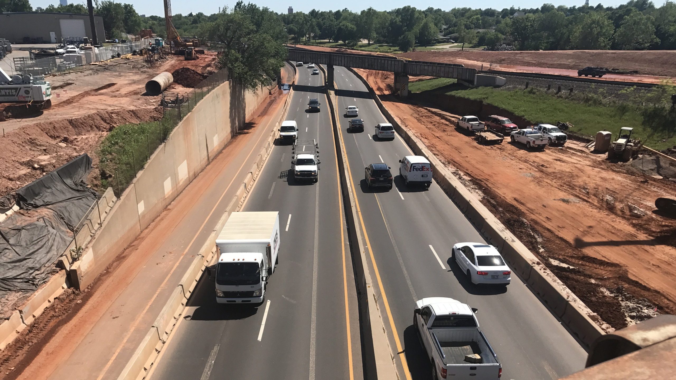 Interstate traffic I-235 in Oklahoma City