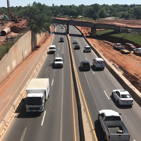 Interstate traffic I-235 in Oklahoma City