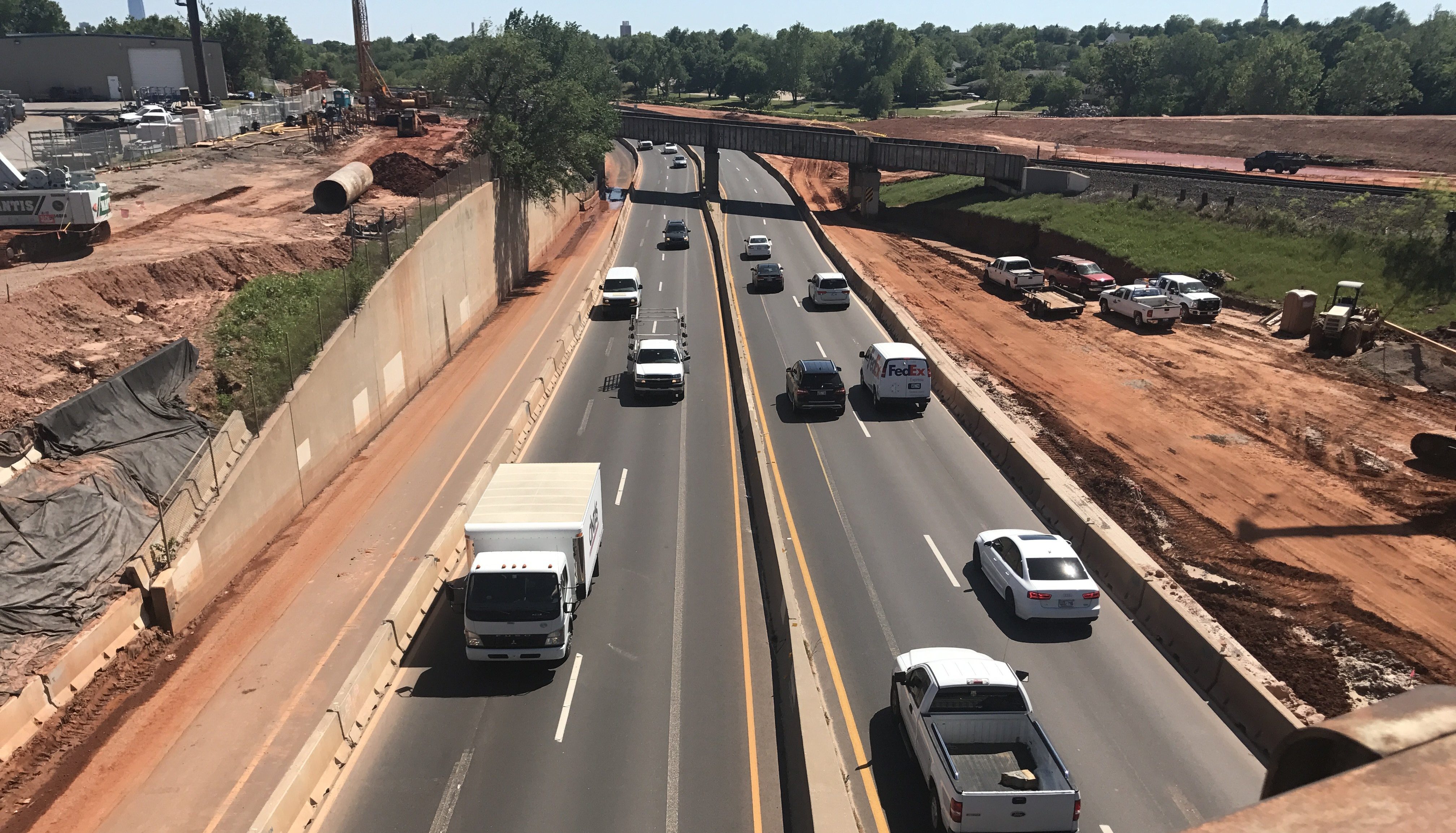 Interstate traffic I-235 in Oklahoma City