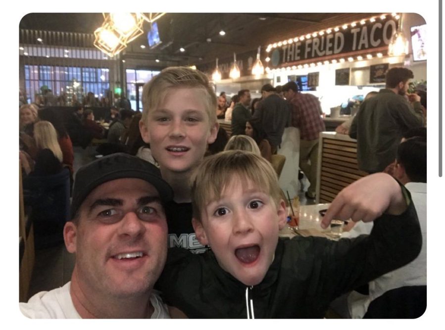 Governor stitt with two of his sons at OKC Collective