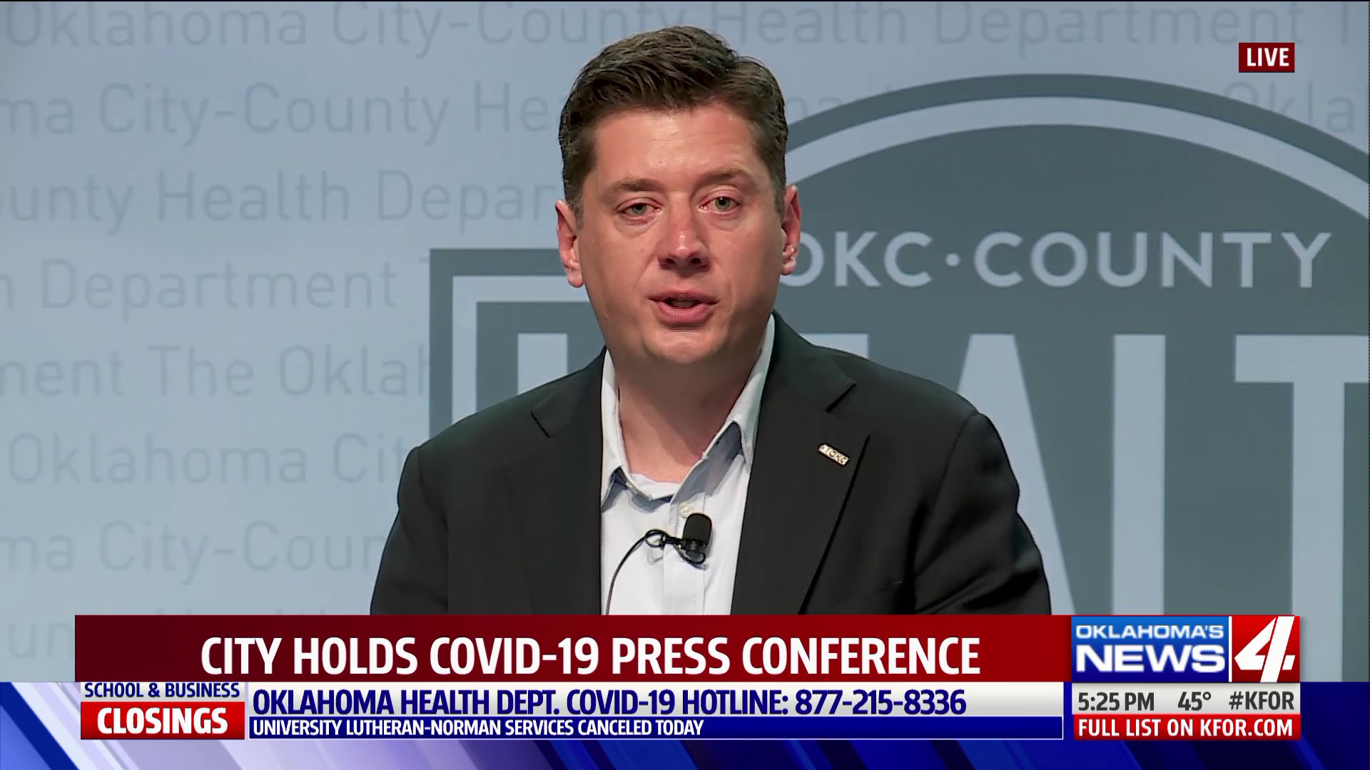 David Holt holds press conference on COVID-19