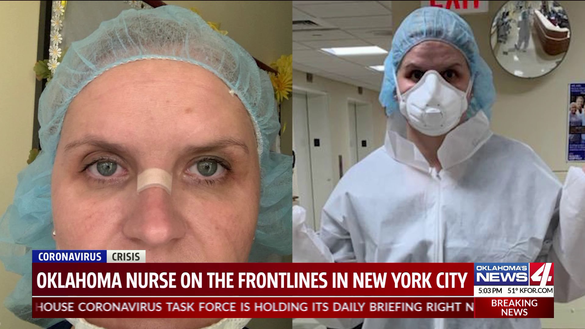 Nurse in govid-19 ppe gear