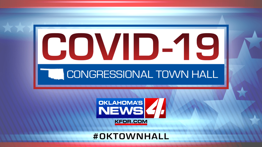 Graphic saying COVID-19 Congressional Virtual Town Hall on KFOR