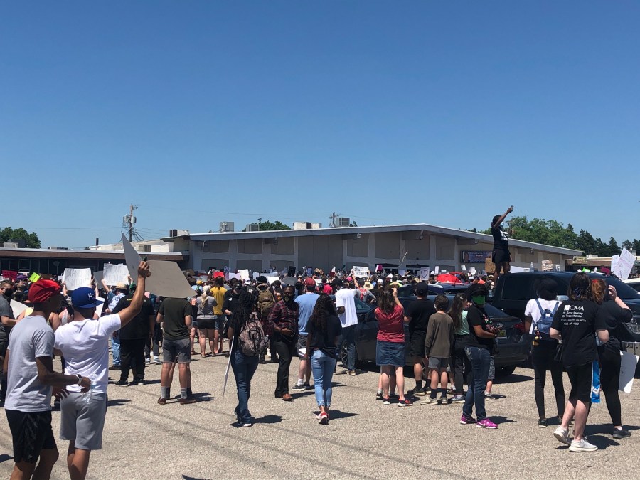 Protesters gather in Oklahoma City for a second day.